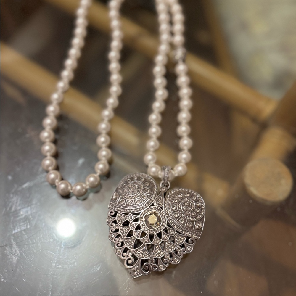 Brighton Silver and Pearl Necklace NEW